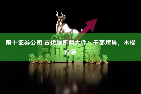 前十证券公司 古代厕所两大件：干枣堵鼻，木棍应急